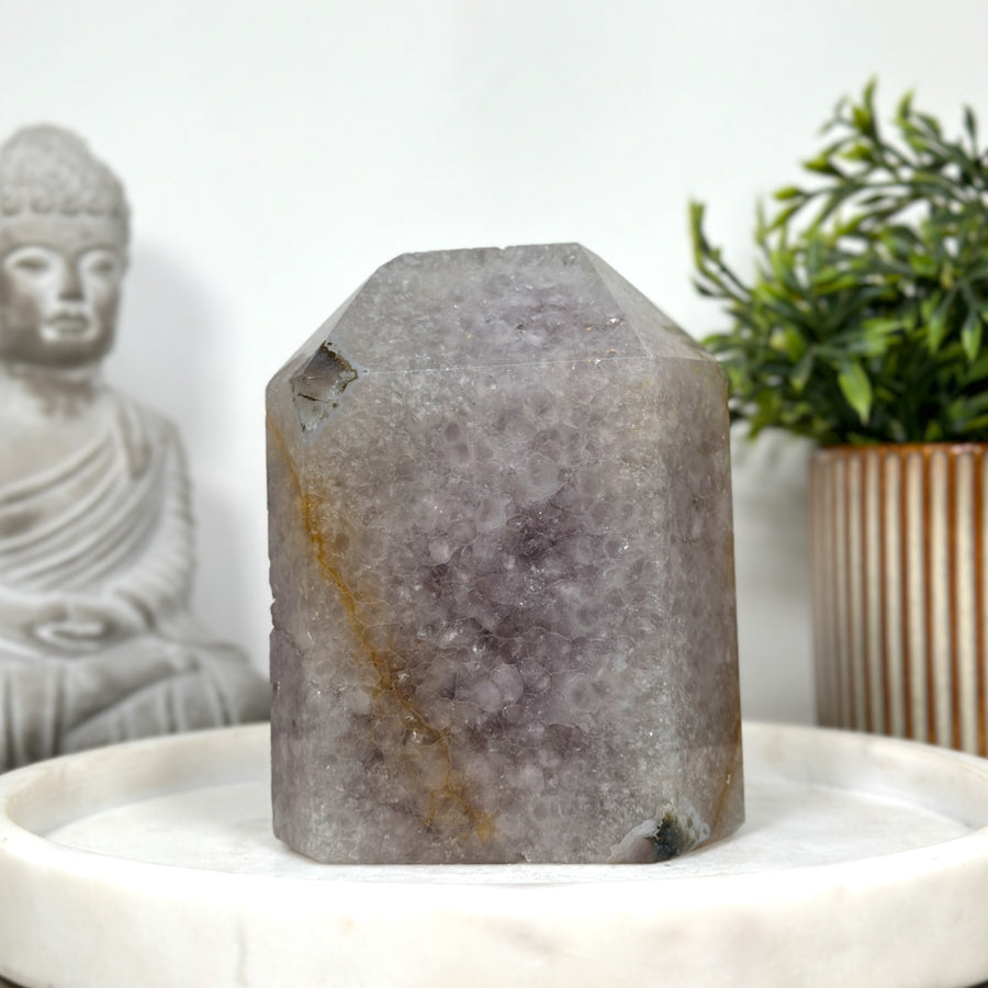 Unique Amethyst &amp; Quartz Stone Tower  - STP0142