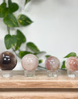 Natural Quartz & Agate Stone Sphere Set, 4 pieces set, | SLT0175