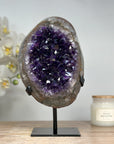 Beautiful Natural Amethyst Geode with Quartz Shell - MWS1652