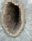 Large Natural Polished Quartz Geode with Druzy Crystals - MWS0069