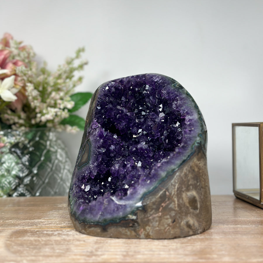 Beautiful Natural Amethyst Geode with Cut Base - CBP0531