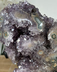 Natural Amethyst & Jasper Crystal Cluster Full of Stalactite Eyes - MWS1387