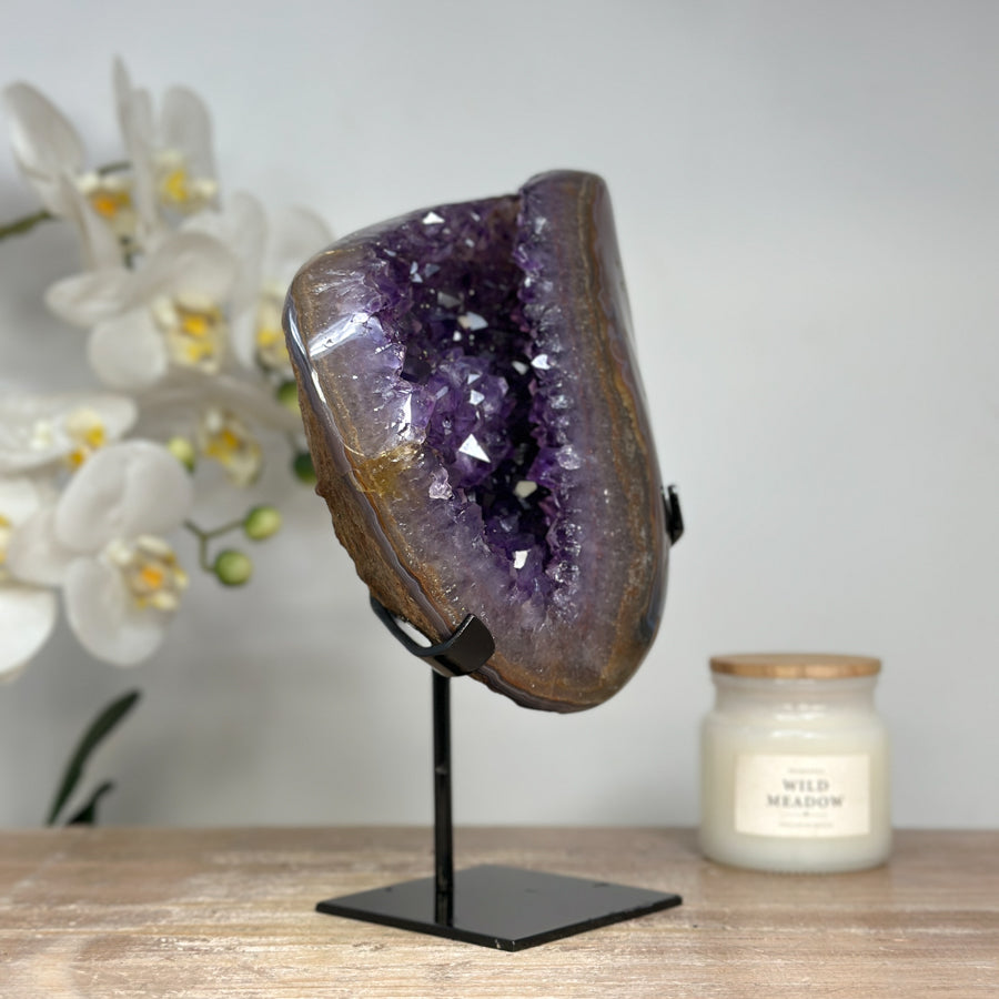 Outstaning Natural Amethyst Geode with Stalactite Formation - MWS1703