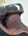 Unique Large Agate Geode with Beautiful Amethyst Stalactite Formation – Ideal for Feng Shui or Spiritual Spaces - MWS1517