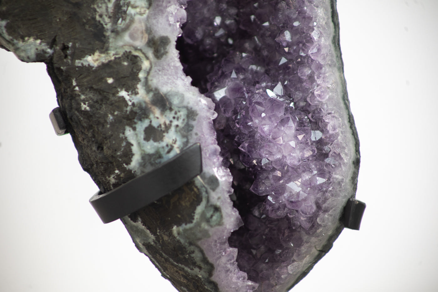 Stunning huge Natural Amethyst &amp; Green Jasper Geode from Uruguay - MWS0369