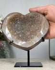 Yellow Quartz & Agate Heart Carving - HST0218