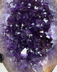 Natural Uruguayan Amethyst Geode with Handmade Metallic Stand - MWS1657