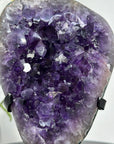 Natural Amethyst Cluster Specimen, Handmade Stand Included - MWS1596