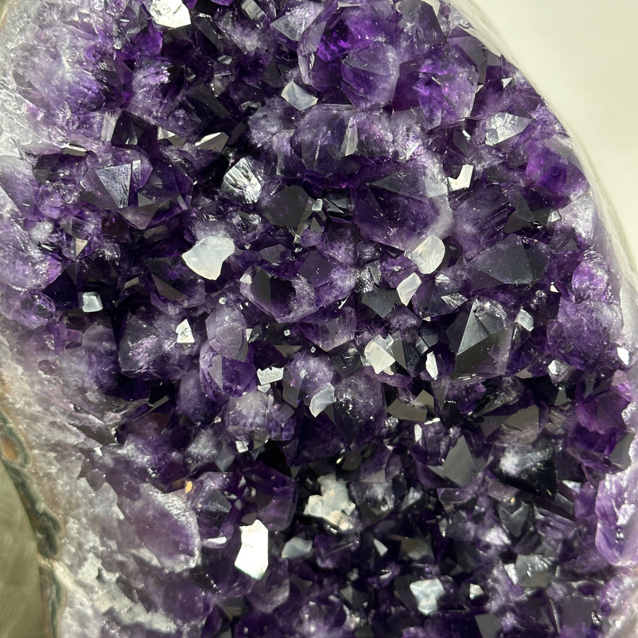 Premium Uruguayan Amethyst Geode with Large Purple Crystals – Ideal for Energy Work or Unique Gift - MWS0901