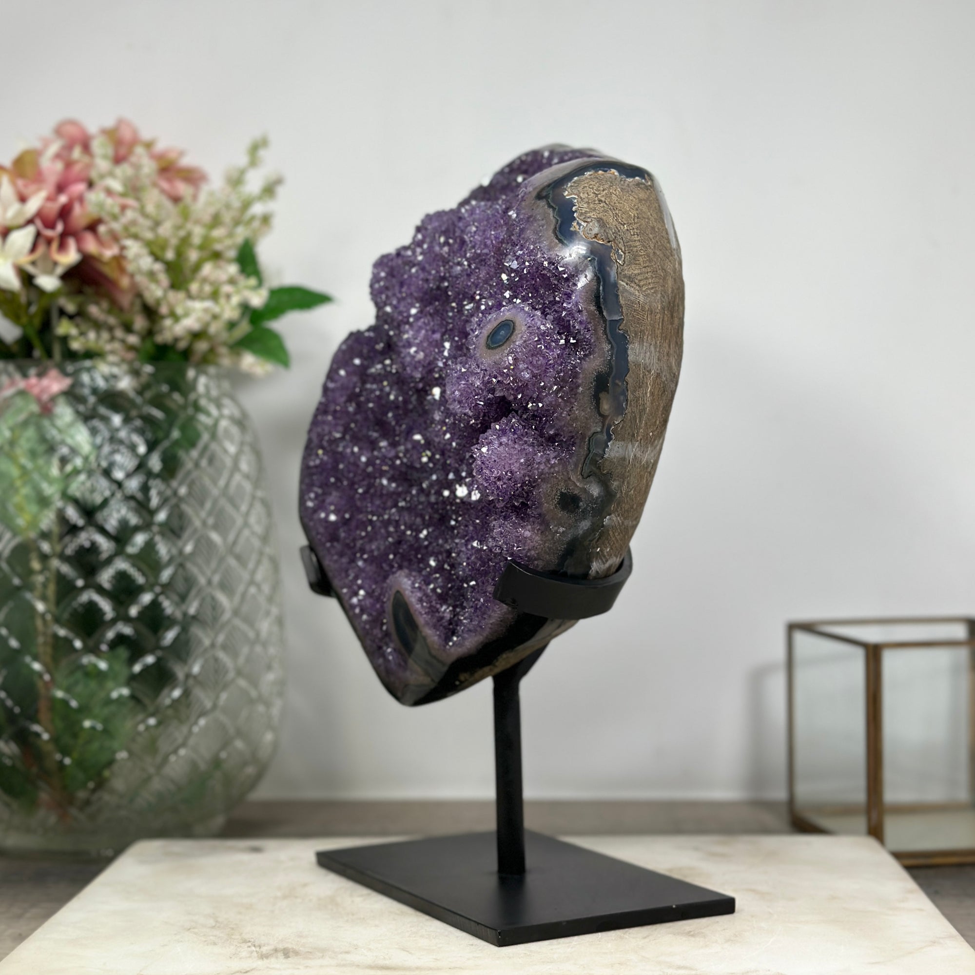 Stunning Amethyst Stone with Stalactite Formations - AWS0780