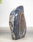 Natural Blue Agate & Quartz Stone Flame - FST0103