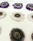 Unique Amethyst, Jasper & Quartz Stalactite Slices Set - Natural Crystal for Handmade Jewelry - STS0004