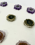 Genuine Amethyst & Green Jasper Stalactite Slices Flat - Perfect for Crafting Unique Jewelry - STS0028