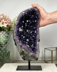 Huge Deep Purple Amethyst Formation - Metallic Stand Included - MWS0898