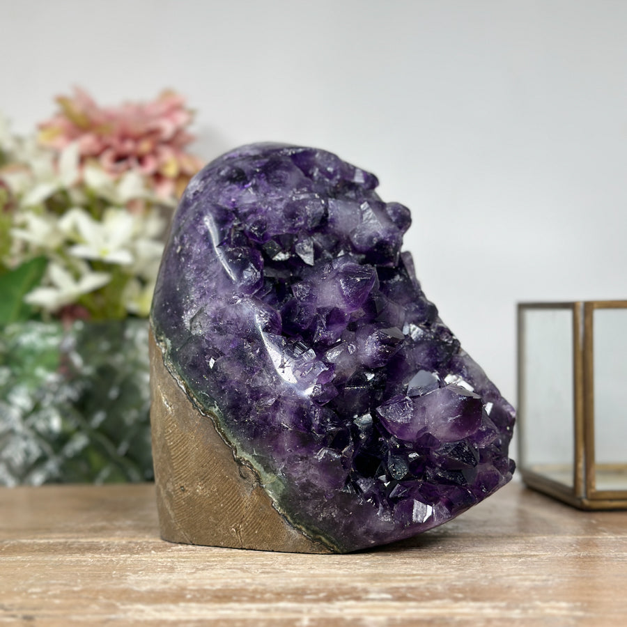 Natural Amethyst Cathedral with Huge Deep Purple Crystals - CBP1060