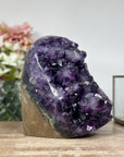 Natural Amethyst Cathedral with Huge Deep Purple Crystals - CBP1060