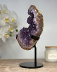 Natural Amethyst Geode with Red Tone Jasper Shell - MWS1402