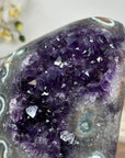 Intense Purple Amethyst Crystal with Jasper Shell - MWS1682