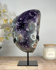 Intense Purple Amethyst Crystal with Jasper Shell - MWS1682