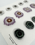 Amethyst, Quartz & Green Jasper Stalactite Slices Wholesale Flat - Ideal for Pendants - STS0009