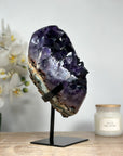 Uruguayan Amethyst & Jasper Cluster with Huge Deep Purple Crystals - MWS1523