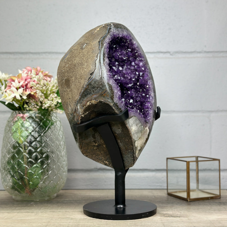 XXL Natural Amethyst Geode, Collection Grade Specimen - AWS1095