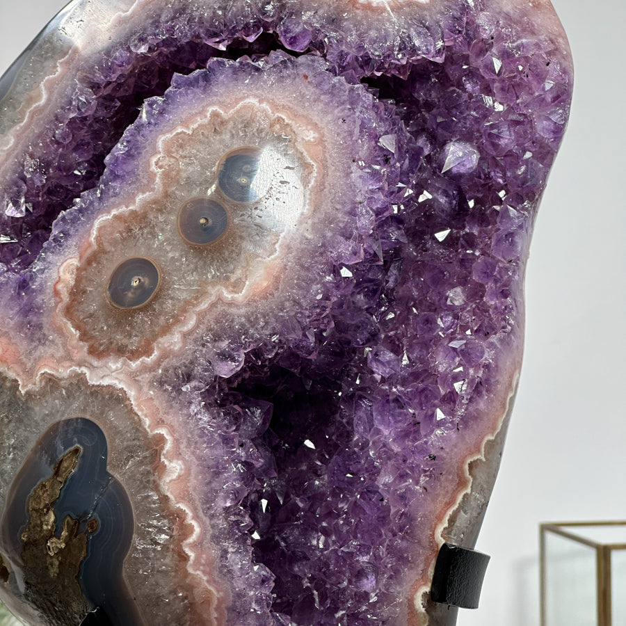 Outstaning Large Amethyst Stone with Stalactite Eyes - AWS0884