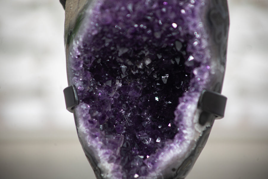 Deep Purple Natural Amethyst Cluster Geode - MWS0097