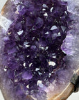 Natural Uruguayan Amethyst Geode with Handmade Metallic Stand - MWS1657