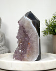 Huge XXL Blue Agate & Amethyst Stone Tower  - STP0155