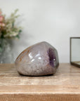 Stunning Amethyst & Quartz Stone Geode: An Eye-Catching Piece for Energy and Aesthetics - AMGE0170