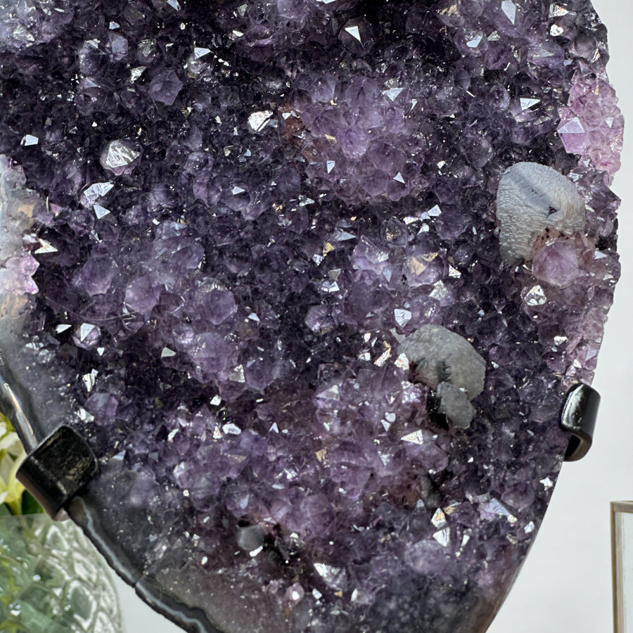 Outstanding Natural Amethyst, Agate &amp; Calcite Cluster - MWS1060