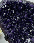 Stunning Amethyst Geode with Blue banded Agate Shell, Great for Spiritual Growth and Balance - MWS0957