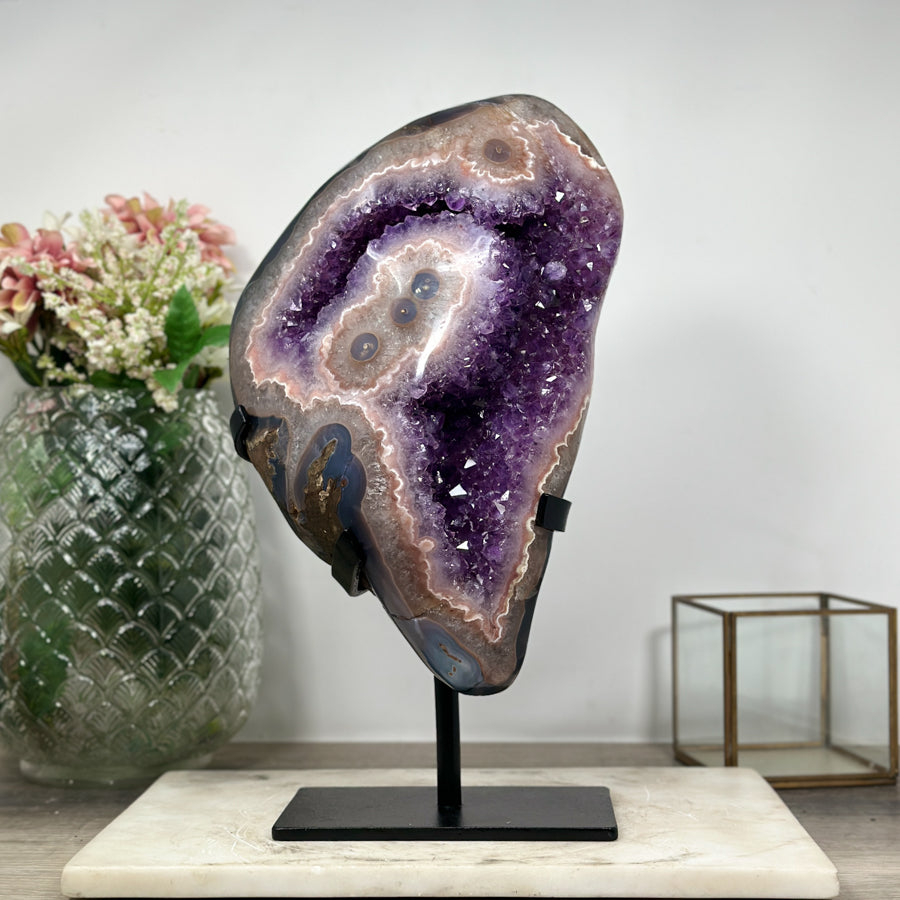 Outstaning Large Amethyst Stone with Stalactite Eyes - AWS0884