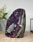 Natural Amethyst Cathedral with Calcite Crystal inclusion & Green Jasper Shell - CBP0967