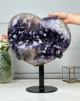 XXL Premium Amethyst Stone Heart - HAM0199