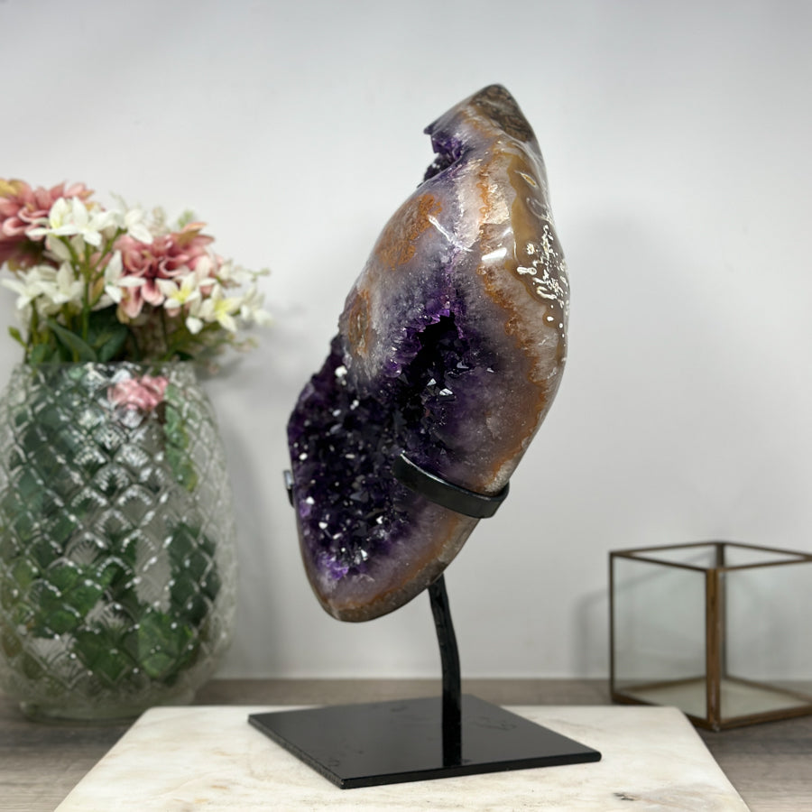 Rare Amethyst &amp; Quartz with Double Crystallization Cluster - Ideal for home Decor - MWS0922