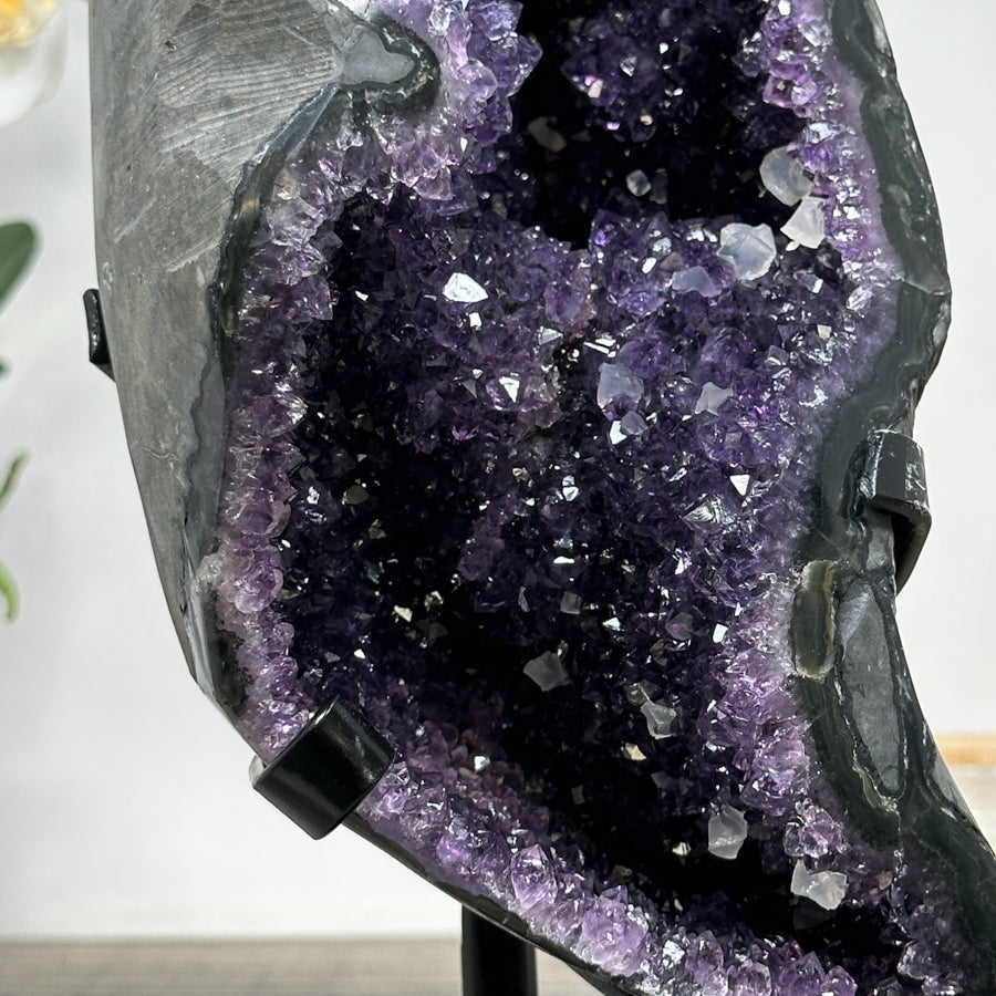 Natural Amethyst Geode with Beautiful Calcite Formations - MWS1667