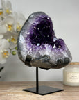 Stunning Natural Amethyts Cave with Metal Stand - MWS1698