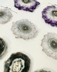 High-Quality Amethyst, quartz & Green Jasper Stalactite Slices for Jewelers - Wholesale Bulk Pack - STS0014