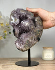 Natural Amethyst & Jasper Crystal Cluster Full of Stalactite Eyes - MWS1387