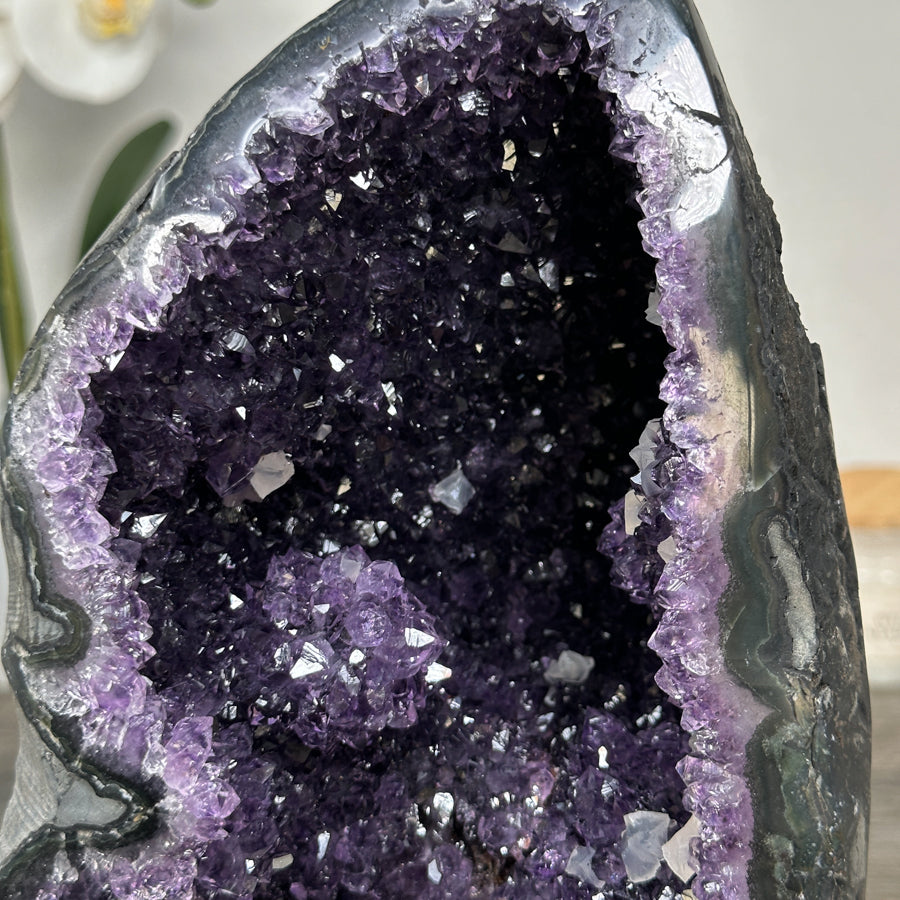 Natural Amethyst Geode with Beautiful Calcite Formations - MWS1667