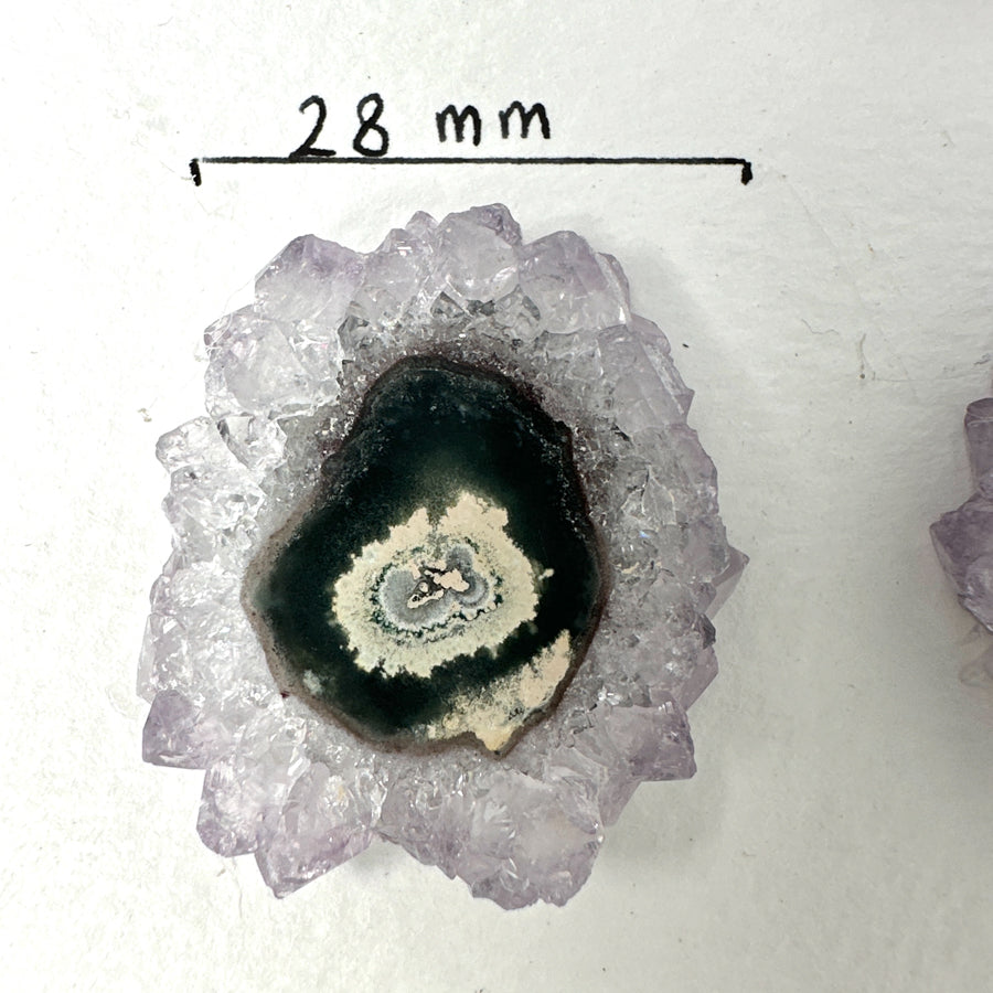 High-Quality Amethyst &amp; Agate Stalactite Slices for Jewelers - Wholesale Bulk Pack - STS0003