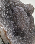 Rare Large Natural Calcite Covered with Quartz Druzy Crystals - AWS1387