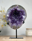 Beautiful Amethyst Geode, Metal Stand Included - MWS1608