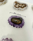 Unique amethyst & Quartz Stalactite Slices Set - Natural Crystal for Handmade Jewelry - STS0020