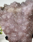 Pink Tone Amethyst Specimen with Sugar Druzy Quartz Crystals on Top - MWS1374