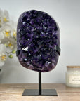 AAA Grade Natural Amethyst Cluster with Metal Stand - MWS1656