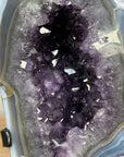 Outstanding Natural Blue Agate & Amethyst Geode - MWS1385