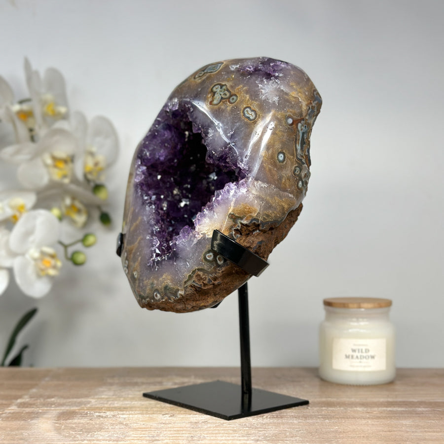 Unique Natural Amethyst Geode with Beautiful Formations - MWS1664